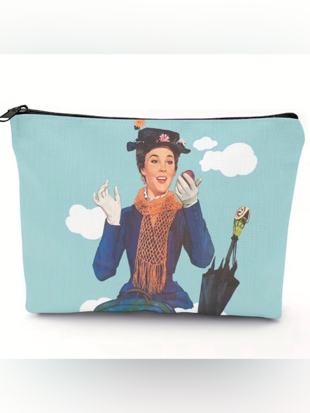 NWT-Disney Mary Poppins Double-Sided Print Cosmetic Makeup Bag